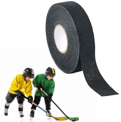 Eishockey Tape,Hockey Tape,Hockey Stick Tape,Self Adhesive Hockey Stick,Schläger Tape,Rutschfestes Hockeyschlägerband,Sportgriffband Rutschfestes,Selbstklebendes Griffband,25m × 25mm,Schwarz
