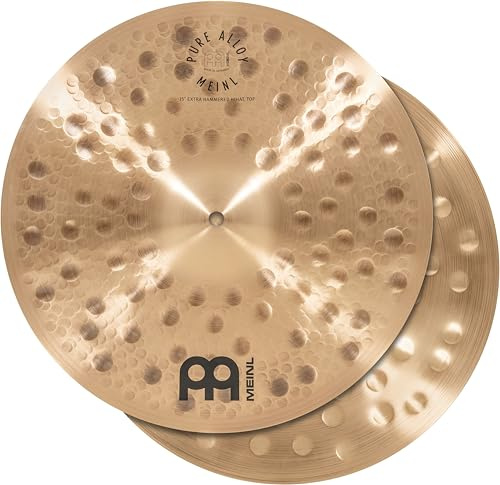 Meinl Cymbals Hihat tradizionale in lega pura martellata da 38,1 cm, prodotto in Germania, PA15EHH