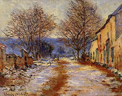 21 dipinti famosi - effetto neve a Falaise Monet - Arte ad olio fatta a mano su tela -07, £70- £1500 dipinti a mano da insegnanti delle Accademie d'arte