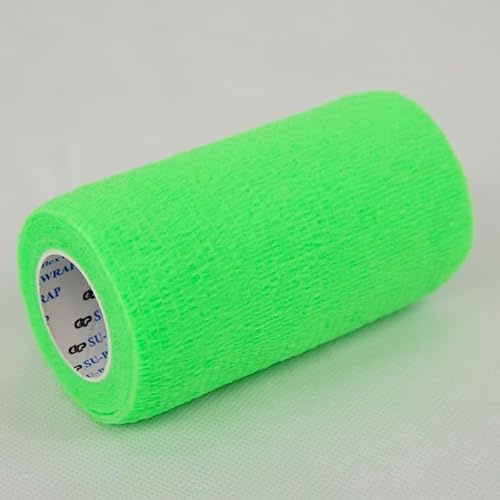 SU-PER flexWRAP Bandage for Horses, 12 Rolls, Neon Green