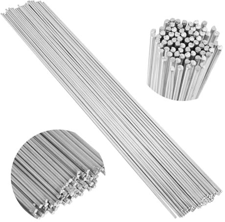 75 PCS 2mm x 30cm Aluminium Welding Rods, Silver Aluminium Brazing Rods, Universal Low Temperature Welding Rods No Need Solder Powder Low Melt Soldering Rod for Repair Welding Brazing
