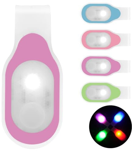 Ainiv Night Light Clip on Torch, Rechargeable LED Strong Magnetic Clip Light, 3 Lighting Modes Silicone Hands Free Clip Light for Nurses Night Shift Night Running Dog Walking Outdoor Emergency-Pink