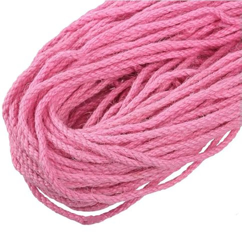 CIVIOOH 5mm natürliches Juteseil, buntes Bindfadenseil, Hanfseil, gedrehte Kordeln, Makramee-Schnur, zum Kratzen von Haustieren, handgefertigt, DIY-Basteldekoration