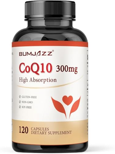 CoQ10 300 mg – 120 Kapseln – hohe Absorption – gentechnikfrei – glutenfrei – Coenzym Q10-Ergänzung – CoQ10-Kapseln
