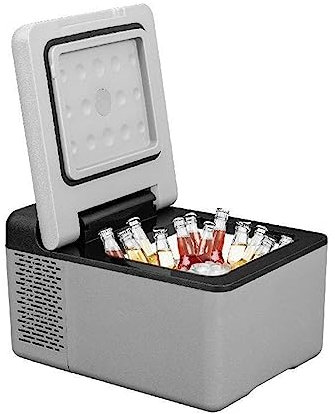Réfrigérateur de voiture compresseur Portable réfrigérateur congélateur refroidisseur 12V/24V DC 110-240V AC for RV voyage Camping pêche Pour la maison au quotidien(15L)