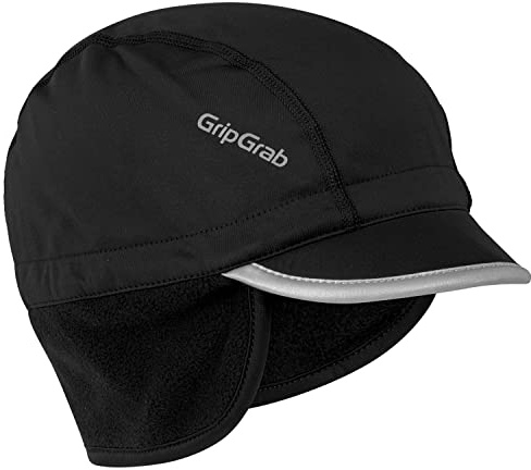GripGrab Thermo Winter Fahrradmütze mit Schirm - Winddichte Rad Helmmütze