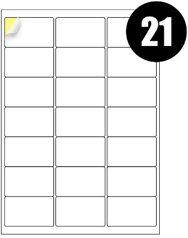 21 Etiketten pro A4-Blatt, 420 Etiketten, iSOUL Selbstklebende Adress-Versandetiketten, Tintenstrahldrucker, bedruckbares A4-Aufkleberpapier [Quickdry]