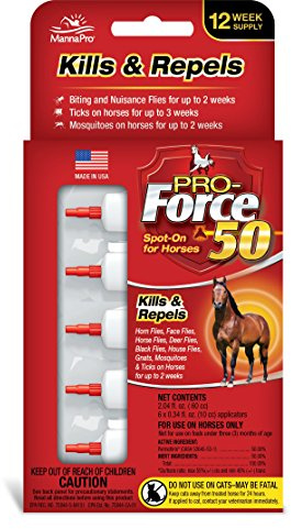 Manna Pro Pro-Force 50 Lot de 6 mouches anti-mouches pour chevaux