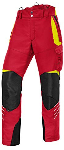 KÜBLER Workwear | KÜBLER Forest Schnittschutzhose PSA 3 | rot/warngelb | Größe 82