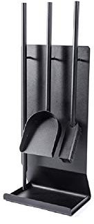 TermaTech Kaminbesteck UU Stand Stahl schwarz beschichtet 3-teilig 90-180