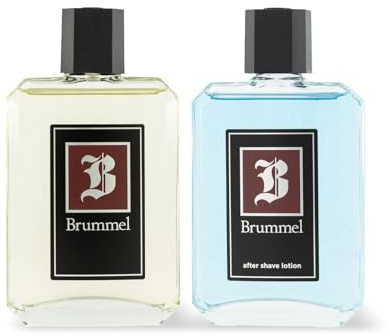 BRUMMEL - Clásica Colonia 125 ml + After Shave 125 ml, Estuche de Regalo Hombre, Pack 2 Piezas, Eau de Toilette Hombre, Elegante y Sofisticado, Aroma Cítrico Especiado, Fragancia Fresca y Duradera