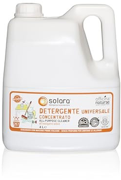Officina Naturae | Solara Detergente Universale Concentrato Senza Profumo, Adatto per Allergie e MCS, Flacone in Bioplastica, 4L
