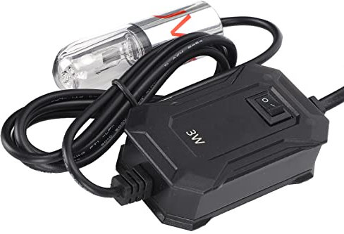 Qcwwy Aquarium-Reinigungslicht, 220 V (EU-Stecker 3 W), UV-Lichtlampe, Mini-UV-Desinfektionsmittel, Aquarium, UV-Licht, Aquarium-Reinigungsmaschine für Sumpf, Teich, Filtertank (EU-Stecker 3W)