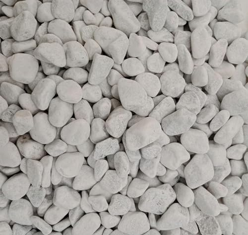 BERNARDELLI - Ciottoli Bianco Marmo Carrara (15/25 mm) per arredo di esterni, vasi e fiorere - Sacco da 10 kg