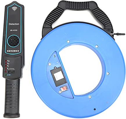 Detector de Obstrucción de Línea 30m, Detector de Fugas de Agua Subterránea Localizador de Bloqueo de Tuberías para Tuberías de Agua de PVC Metálico