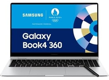 PC Portable convertible Samsung -Galaxy Book 4 360 -15,6'' FHD - Core i7-150U -RAM 16Go -512Go SSD -Intel Arc Graphics -Win 11-S