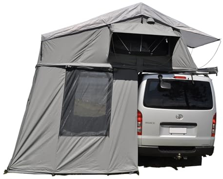 Extended Ventura Deluxe 1.4 Roof Top Tent + Annex - Any Vehicle Roof Top Tent - All Weather Camping - Fast Set-Up Time - Annex