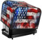 Mexpekil Splash Toaster-Abdeckung mit amerikanischer USA-Flagge, 4 Scheiben, wasserdichte Geräteabdeckungen mit Aufhängeschlaufe, staubdichter Brot-Toaster-Schutz für Küche