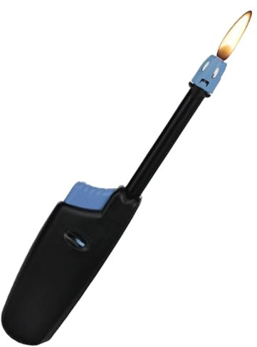 Sicignano | Accendino Cucina a Gas con Canna Estraibile – 1 Pezzo Ricaricabile Colore Blu