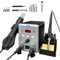 Station de soudage à air chaud 2 en 1, station de soudure 700 W avec écran LED, station de dessoudage, pistolet à air chaud, température réglable 100 ~ 500 °C, chauffage rapide, sécurité ESD