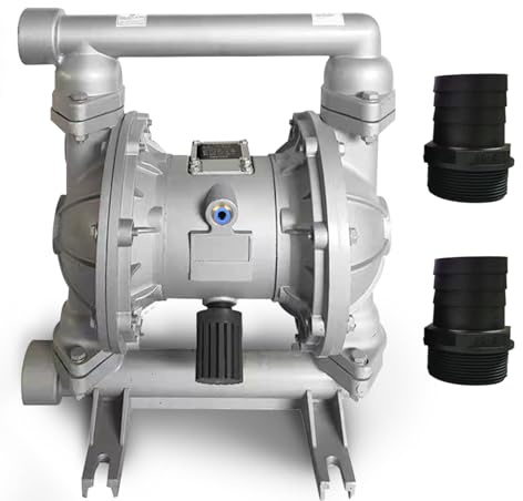 Air Diaphragm Pump 1.5 inch Inlet/Outlet Waste Oil Transfer Pump glue pneumatic diaphragm pump 44GPM Dual Diaphram Nitrile Rubber (44GPM 6/2000 Aluminium+Nitrile Rubber)