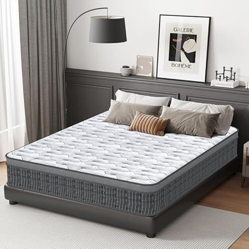 Colchón Viscoelástica 160x200 cm Espuma de Memoria, Confort y Firmeza Media H3 | Antibacteriano, Transpirable, Hipoalergénico | 10 Zonas Ergonómico, Lujo Colchón con Muelles Ensacados, Altura 25cm