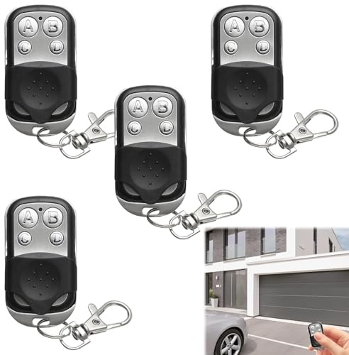 BaZuyunMd Mando universal para puertas, 433,92 MHz, 4 botones, negro