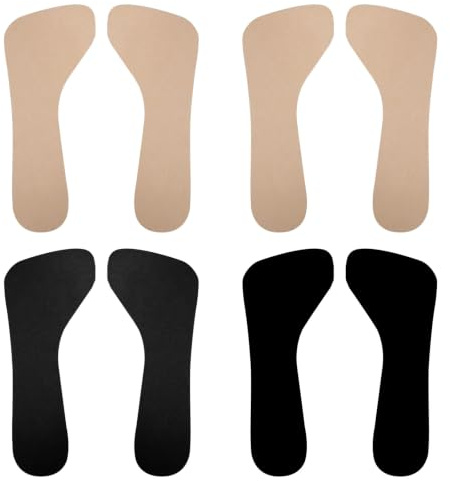 Werownsgso 4 par halkfria innersulor för kvinnor osynliga självhäftande skoinlägg halkfria innersulor höga klackar mjuka innersulor för sandaler för pumps sandaler platta (storlek 37)