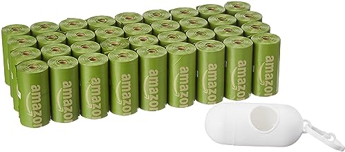 Amazon Basics Premium Leak Proof Dog Poop Bags with Dispenser and Leash Clip, Brazilian Mango Scented, 13 x 9, 540 Count (36 Rolls of 15)