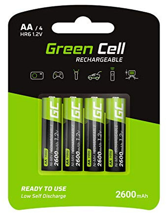 Pilas Recargables GREENCELL AA 2600 MAH (4 PCS)