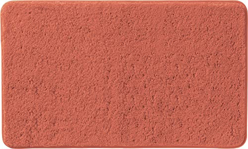 Erwin Müller Badematte, Badteppich, Badvorleger Rhodos Uni rutschhemmend Terra Größe 70x120 cm - ultraweich, extrem saugfähig, flusenarm