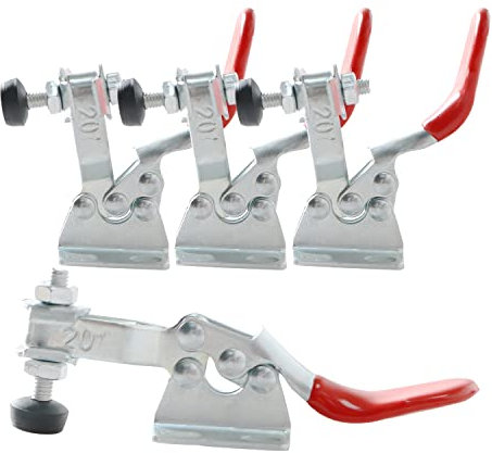 Ohamtes 4 pièces en acier au carbone type 201, force de serrage de 27,2 kg, outil de libération rapide, pince de verrouillage à bascule manuelle