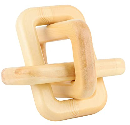 Venture Decor Wood Knot Home Decorations - Handmade Wood Chain Link Decor for Living Room, Farmhouse, Entry, Shelf, Coffee Table