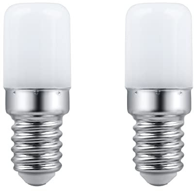 SCNNC LED Lampen T18 E14 Kühlschranklampe 3W AC230V, 300LM Warmweiß 3000K, Nicht Dimmbar, Entspricht 30W Glühlampe, E14 LED für Kühlschrank, Salzlampe, Nähmaschine, Nachtlicht, 2 Stück