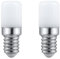 Lampadina LED E14 Frigo T18 AC230V 3W, 300LM Bianco Caldo 3000K, Non Dimmerabile, Equivalente a 30W Incandescenza, Lampadine LED E14 per Frigorifero, Lampada di Sale, Macchina da Cucire, 2 unità