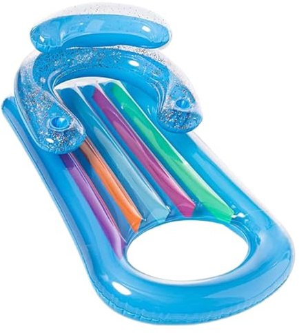 Kustimantu Flotadores Inflables para Piscina | Sillón flotante de inflado rápido | Cómodo flotador portátil para camping, jardín y playa