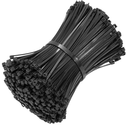 Beshine Black Cable Ties, 100mm x 2.5mm, Pack of 500, 4 Tie Wraps - Self Locking Small Nylon Zip Ties for Home Office Garage and Workshop
