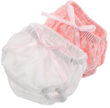 Hohopeti 2 Piezas de Pañales de Juguete para Muñecas Americanas, Pantalones de Muñeca de Poliéster Ajuste Ceñido y Diseño Único para Juegos de Vestir y Roleplaying