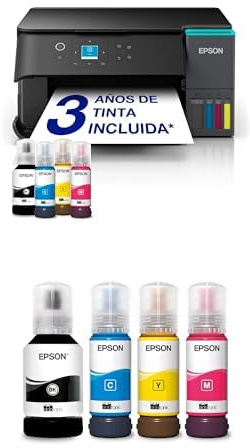 EPSON Bundle Impresora multifunción EcoTank ET-2950 A4 con depósito de Tinta + Botellas de Tinta Originales EcoTank de la Serie 102 4 Colores Negro, Cian, Magenta y Amarillo