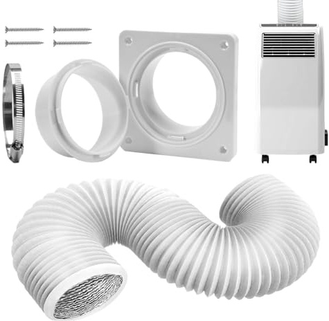 Kit De Ventilación De Pared Para Aire Acondicionado Portátil Con Manguera De Escape De 4 Pulgadas De Diámetro, Acoplador Y Conector De Montaje |Kit Ventilación De Aire Acondicionado Portátil Repuesto