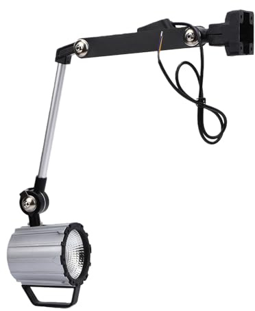 OEBUAFI LED Arbetslampa 24W för CNC-drehmaskin, Fräsmaskin, Slipmaskin | Aluminiumlegeringshus, Justerbar Vinkel, 24W Flimmerfri Belysning för Maskinverktyg