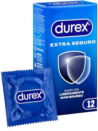 Durex Preservativos Extra Seguro, para Mayor Comodidad, 12 condones