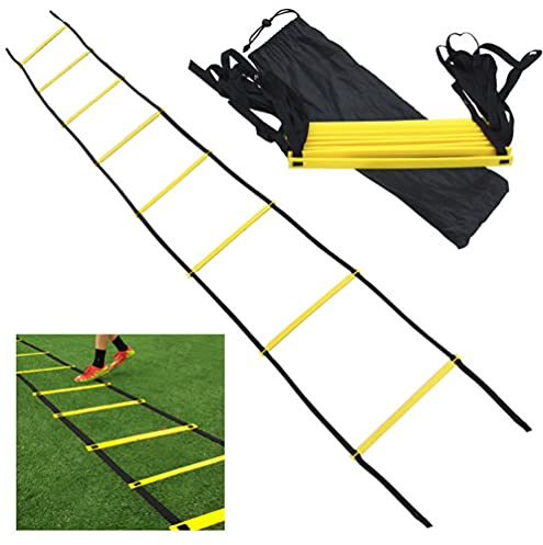 D-Work - Échelle De Vitesse Et D'Entraînement 6 Mètres - 12 Sections Ajustables En Nylon Et PE - Agilité, Coordination, Fitness, Football, Athlétisme