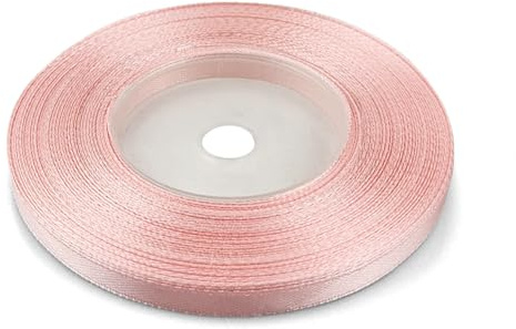 Netuno 1x rouleau ruban satin rose poudré 6mm x 32 m bande de tissu rubans de satin cadeau décoratif pour emballages cadeaux décoration bricolage DIY ruban de couleur bande de soie