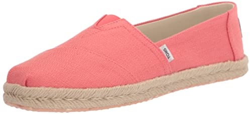 TOMS Women's Alpargata Rope Loafer Flat, Peach, 4 UK