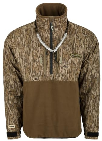 Drake Waterfowl Guardian Flex Fleece Eqwader 1/4 Zip Bottomland Large