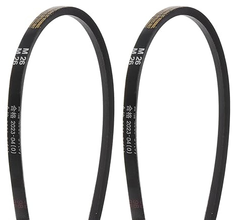 HARFINGTON 2Pcs M-26 Rubber V Belt 26 Lp 10mm W 5.5mm H, JIS Standard