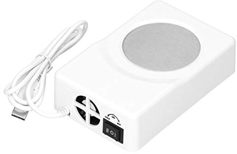 USB Heating Cooling Coaster Portable Cup Warmer Refrigeration Pad Intelligent Coaster for Car Use White