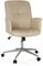 hjh OFFICE Moderner Home-Office Stuhl SOLAO 400 Schreibtischstuhl Drehstuhl mit Rollen, Wippfunktion, höhenverstellbar, gepolstert, Beige