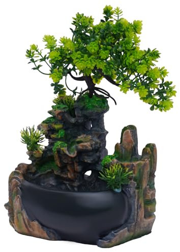 Fuente de habitación, cascada, planta, fuente de habitación, decoración de escritorio, para el uso como artículo decorativo en el salón o la oficina